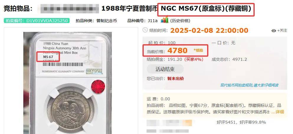 1988年‖宁夏30周年纪念币：156 万枚的 "袖珍发行量"