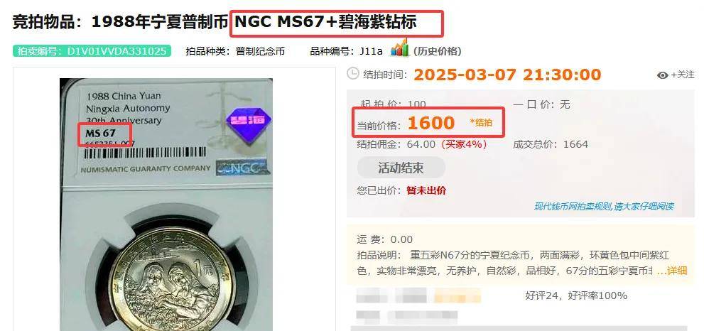 1988年‖宁夏30周年纪念币：156 万枚的 "袖珍发行量"